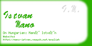 istvan mano business card